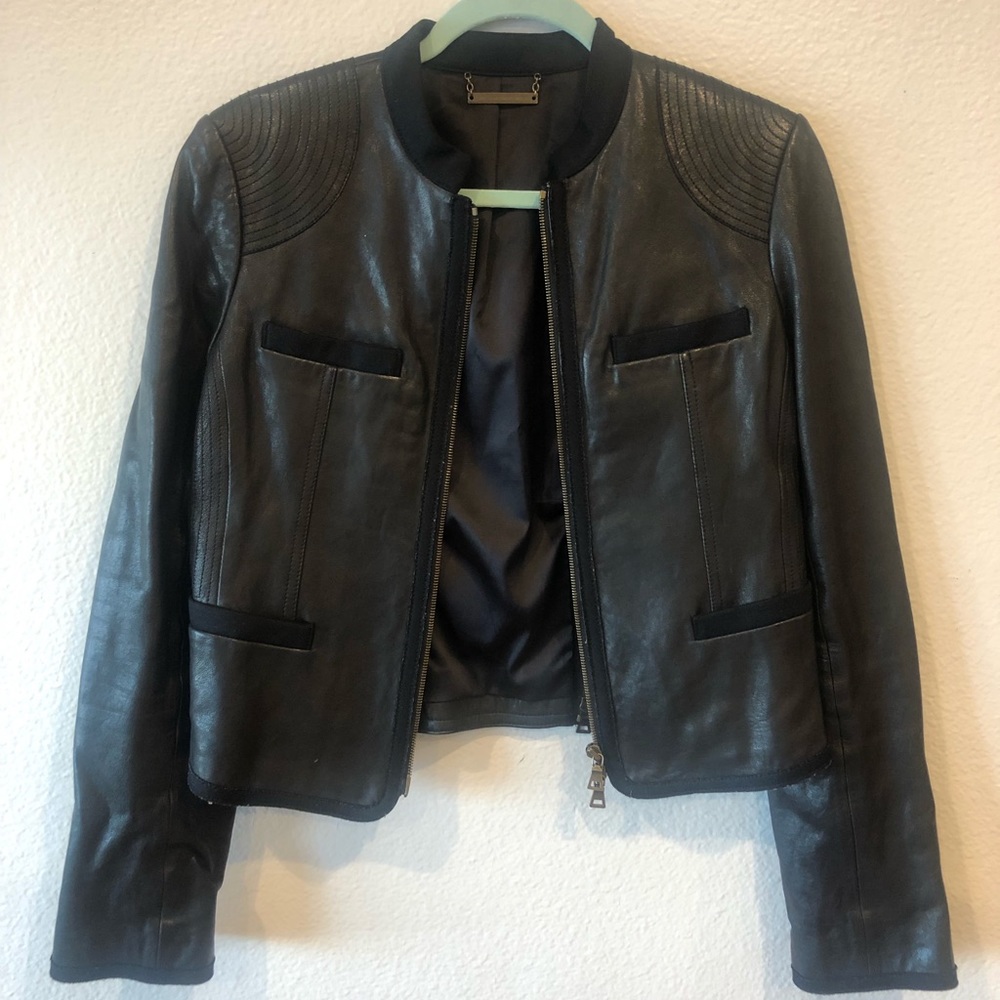Gently used Diane von Furstenberg leather jacket